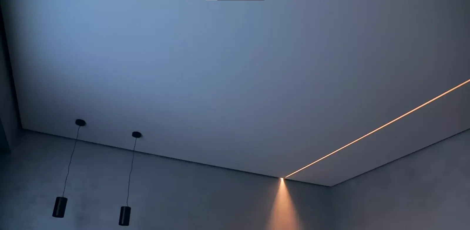 Тканевый натяжной потолок со световыми линиями — Северодвинск, Лебедева, 15, фото 2